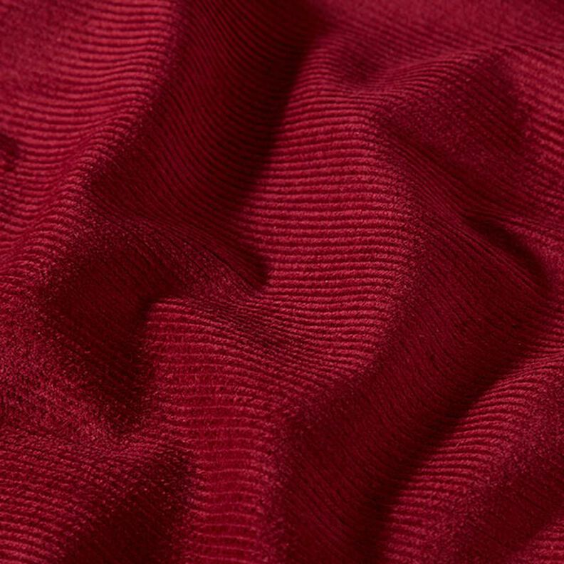 Velours de Gênes élastique, prélavé – rouge bordeaux,  image number 2