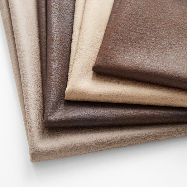 Tissu d’ameublement Imitation cuir Pamero – marron moyen,  image number 3