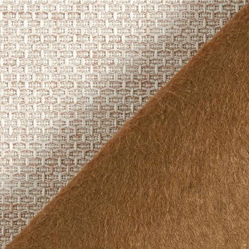 Tissu de revêtement structure en nid d'abeille – beige clair,  image number 3