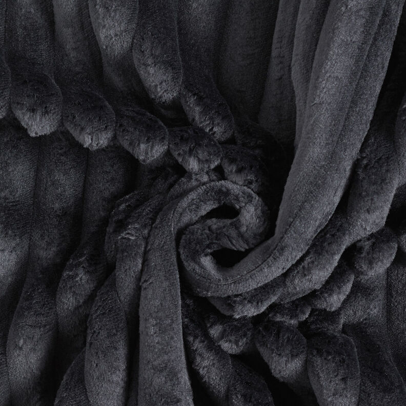 Tissu de revêtement Bandes de fourrure – noir, image number 4
