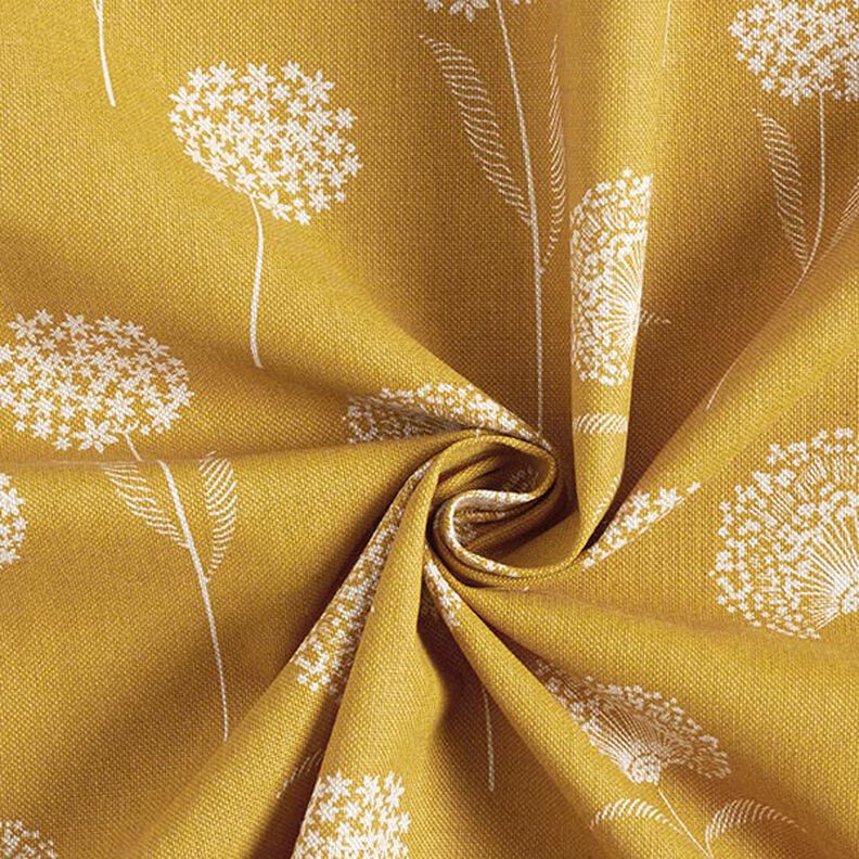 Tissu de décoration Semi-panama pissenlit – nature/jaune curry,  image number 4