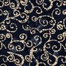Tissu en coton Kringel batik – bleu noir/sable,  thumbnail number 1