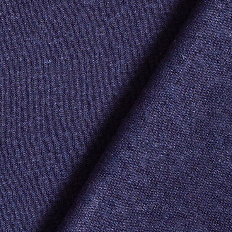 Tricot fin mélange viscose lin – bleu marine, image number 3