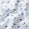 Popeline coton Rayures, bateaux et poissons – blanc/bleu roi,  thumbnail number 2