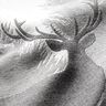 Panel Gobelin Cerfs – gris,  thumbnail number 2
