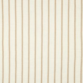 Tissu double gaze de coton garngefärbte Streifen  | Poppy Fabrics – amande/écru, 