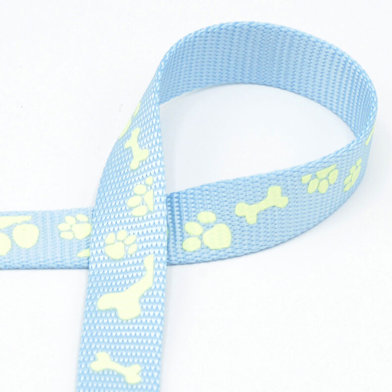 Ruban réfléchissant Laisse pour chien [20 mm] – bleu clair,  image number 1