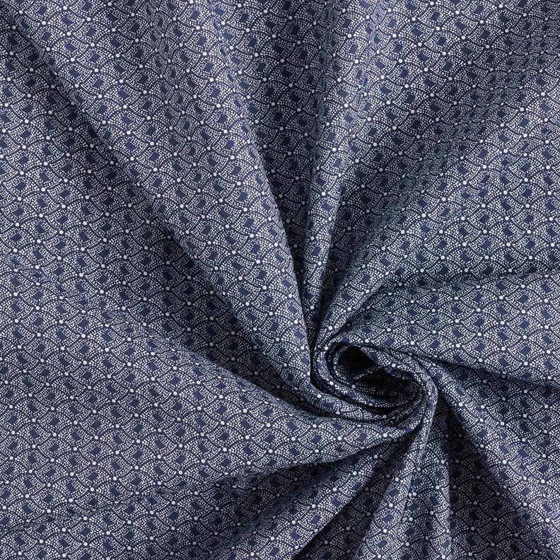 Tissu en coton Losanges abstraits – bleu marine,  image number 3