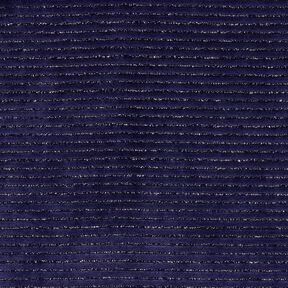 Tissu Nicki Rayures pailletées – bleu marine/argent métallisé, 