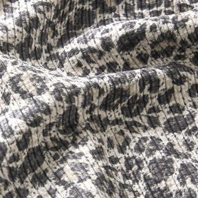 Velours côtelé Imprimé léopard – sable/marron noir, 