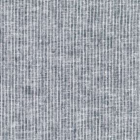 Mélange lin coton rayures étroites – bleu nuit/blanc, 