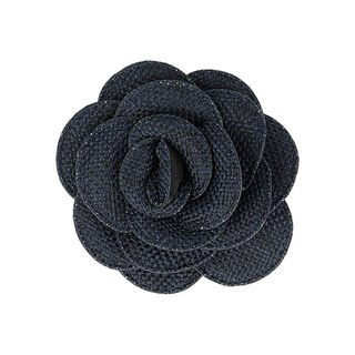 Badge Fleur tissée  – navy, 