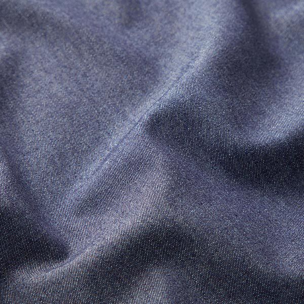 Chambray coton aspect jean – bleu nuit,  image number 2