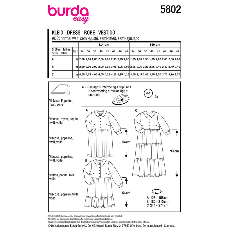 Robe | Burda 5802 | 34-48,  image number 12
