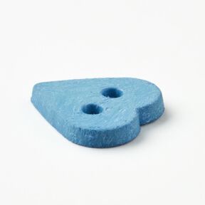 Bouton coeur [Ø 15 mm] – bleu brillant, 