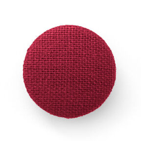 Bouton recouvert, Lin moyen – rouge bordeaux, 