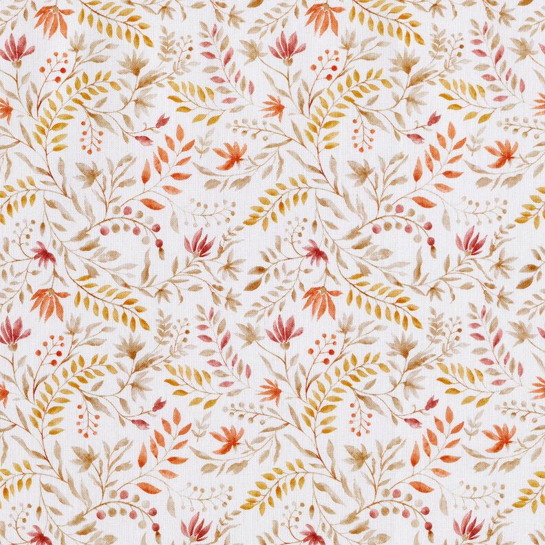 Popeline coton Rêve floral Impression numérique – blanc/cuivre,  image number 1
