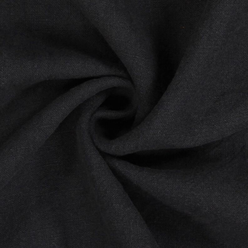 Tissu de Ramie–Mix stonewashed, qualité lourde – noir,  image number 2