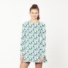 GOTS Jersey coton Impression numérique de ginkgo – blanc/eucalyptus,  thumbnail number 5