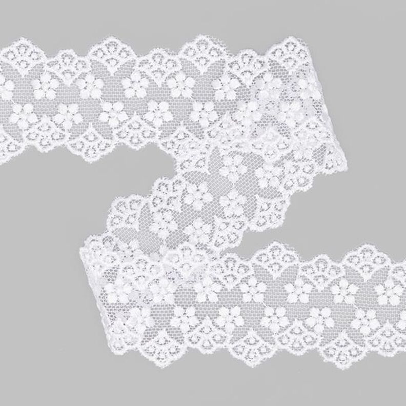 Dentelle tulle empiècement (38 mm) 1 – blanc,  image number 1