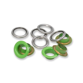 Œillets avec rondelles [20 unités | Ø 11 mm] | Prym – vert clair/argent métallisé, 
