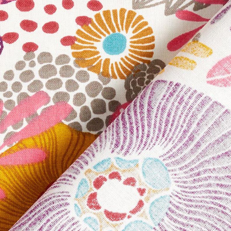Tissu en coton Cretonne Fleurs – rouge,  image number 4