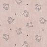 Jersey éponge Petits oiseaux – vieux rose clair,  thumbnail number 1