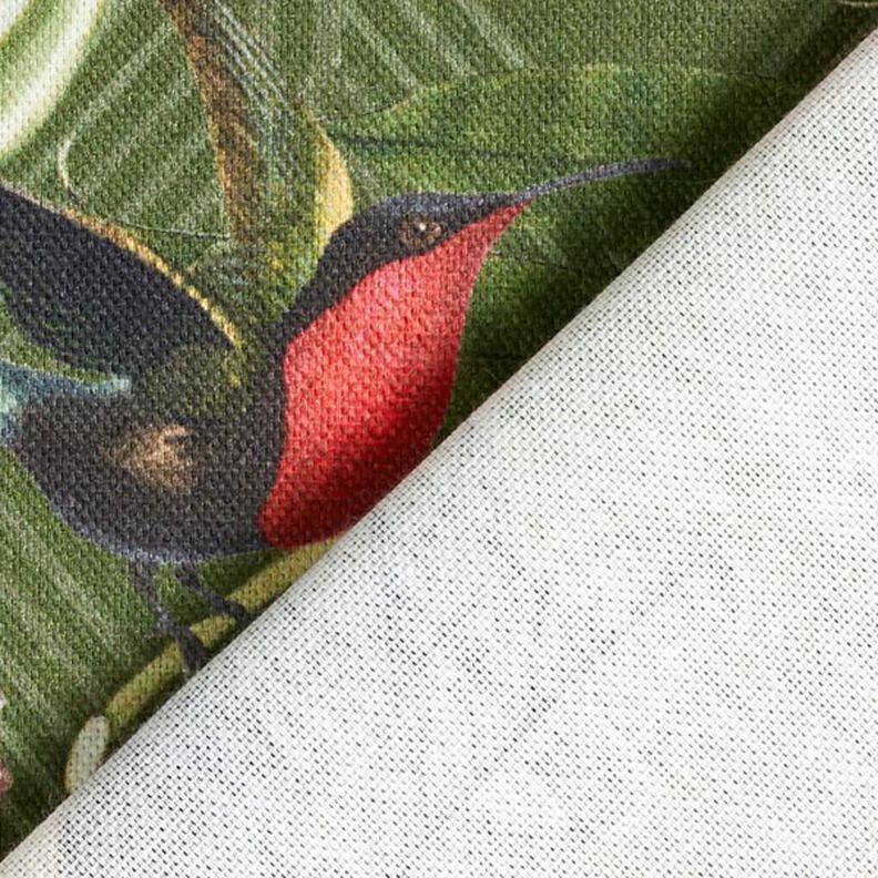 Tissu de décoration Semi-panama Exotique – vert foncé,  image number 5