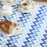Coton enduit imprimé ikat – bleu/blanc,  thumbnail number 6