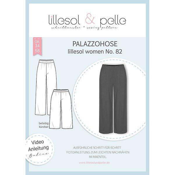 Pantalon palazzo | Lillesol & Pelle No. 82 | 34-58,  image number 1