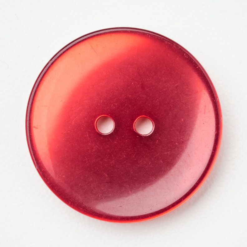 Bouton 2 trous brillant [Ø 25 mm] – chili,  image number 1