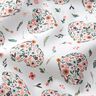Tissu en coton Percale fleurs dans des cœurs – blanc/rose,  thumbnail number 2