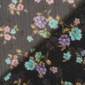 Crêpe mousseline Dobby & Fleurs – noir/bleu clair,  thumbnail number 4