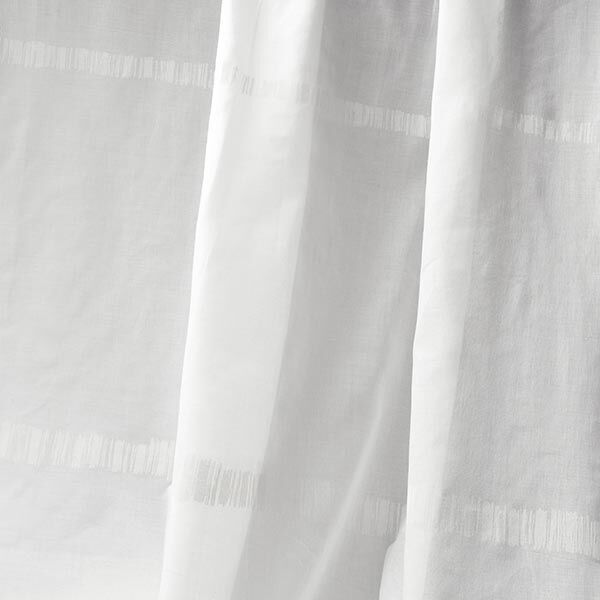 Tissu pour voilages Voile Rayures délicates 295 cm – blanc/ivoire,  image number 1