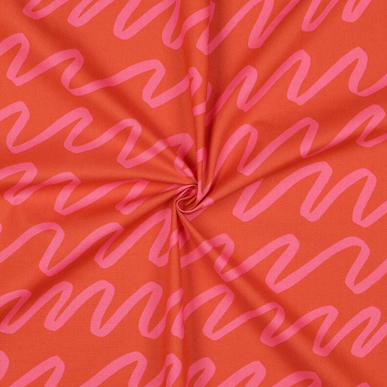 Popeline coton Making Waves | Nerida Hansen – rouge feu,  image number 3