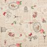 Tissu de décoration Semi-panama Collage romantique – nature/myrtille,  thumbnail number 1