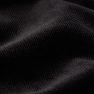 Velours à côtes fines stretch – noir, 