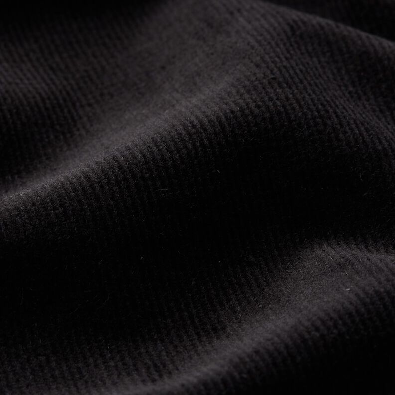 Velours à côtes fines stretch – noir,  image number 2