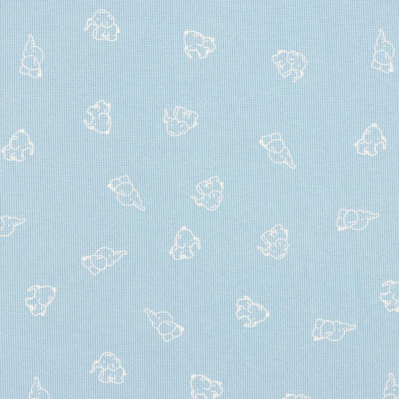 Jersey gaufré Bébés éléphants – bleu argenté, image number 1