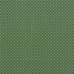 Popeline coton Petits pois – vert foncé/blanc, 