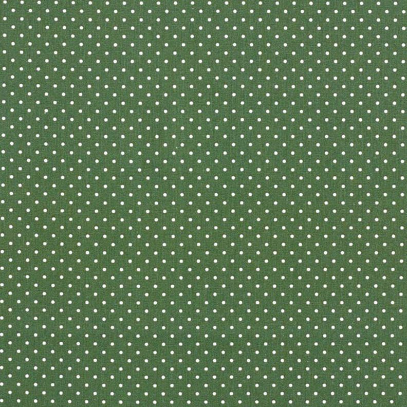 Popeline coton Petits pois – vert foncé/blanc,  image number 1