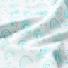 Popeline coton Roses et arcs-en-ciel – blanc/turquoise clair,  thumbnail number 2