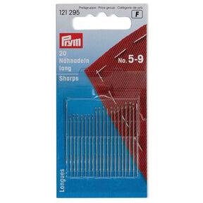 Aiguilles à coudre longues NM 5-9 [40 x 0,8 mm / 38 x 0,7 mm / 34 x 0,6 mm] | Prym, 