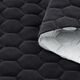 Tissu de revêtement velours matelassé nid d'abeille – noir – Échantillon,  thumbnail number 3