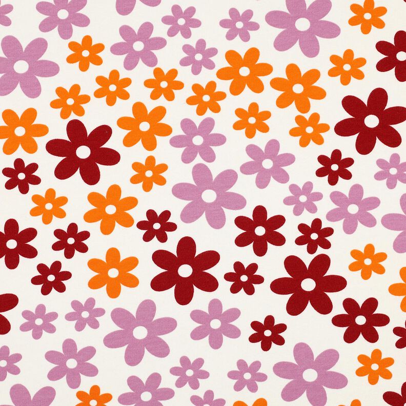 Sweat douillet Fleurs colorées | Poppy Fabrics – écru, image number 1