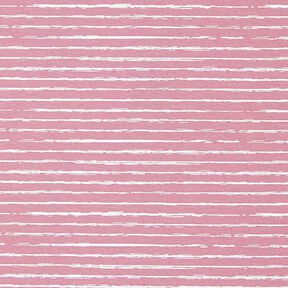 Jersey coton Bandes de gribouillage – vieux rose, 