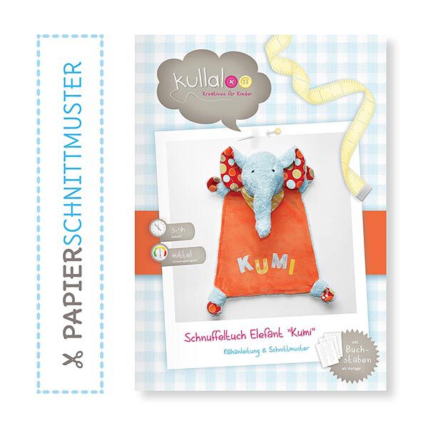 Tutoriel de couture doudou éléphant : Patron en papier "KUMI" | Kullaloo, image number 1