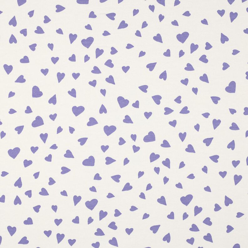 Sweat d’été Cœurs | Poppy Fabrics – ivoire/mauve,  image number 1
