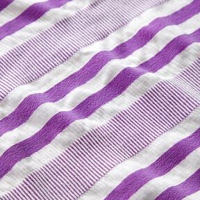 Jersey viscose aspect crash – blanc/lilas, 