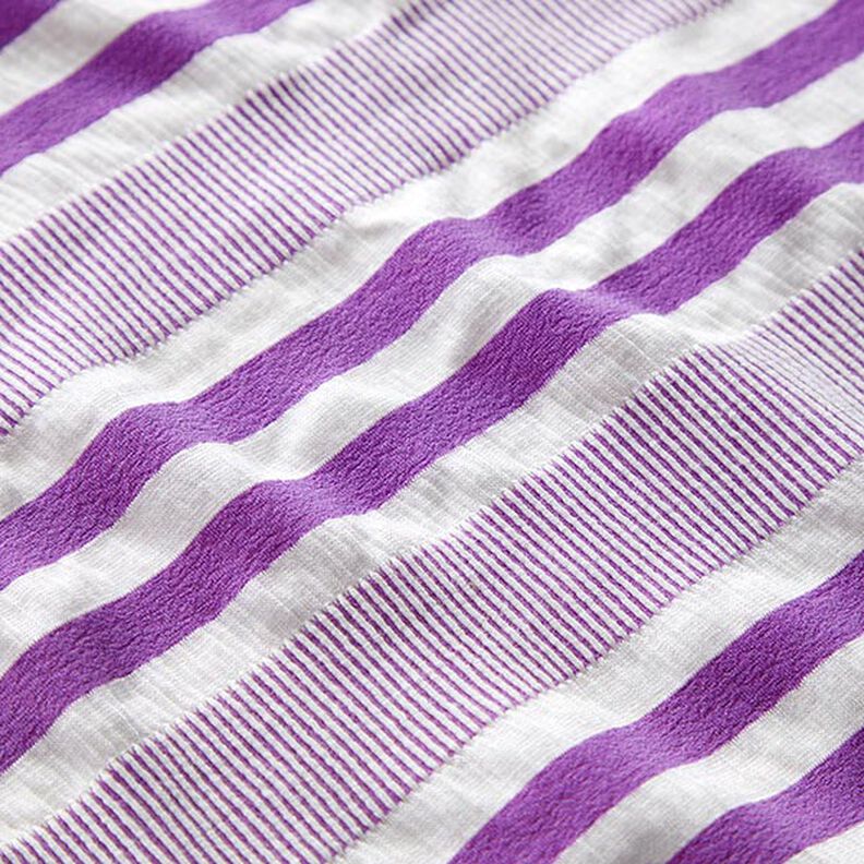 Jersey viscose aspect crash – blanc/lilas, image number 2